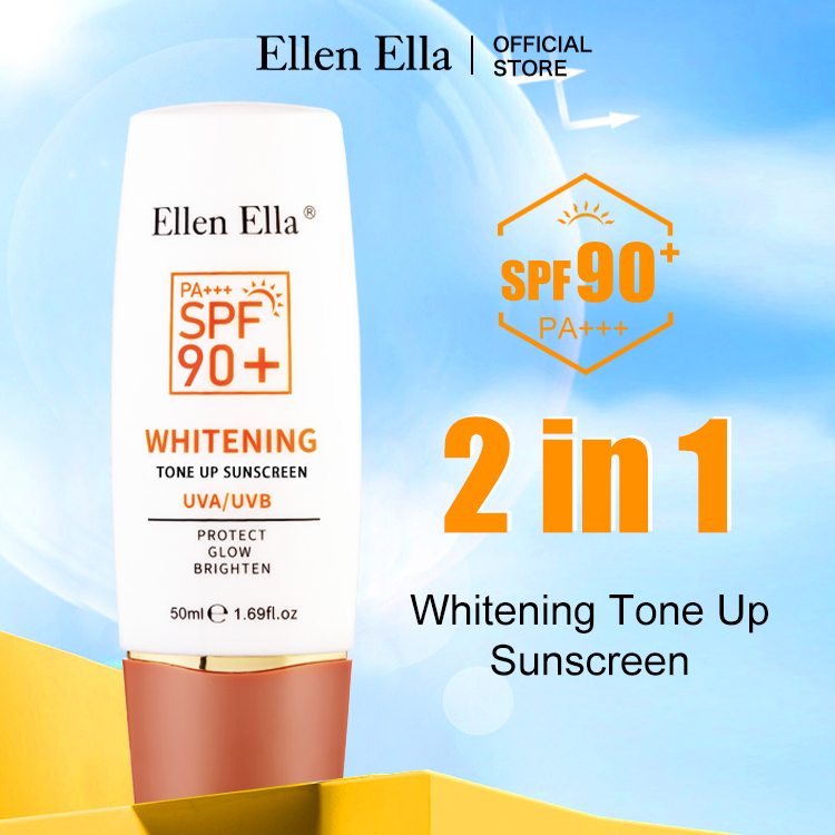 Ellen Ella New Upgrade Whitening Sunscreen-SPF90+PA+++-8 times sunscreen powder - UVA UVB Blue Light Protection